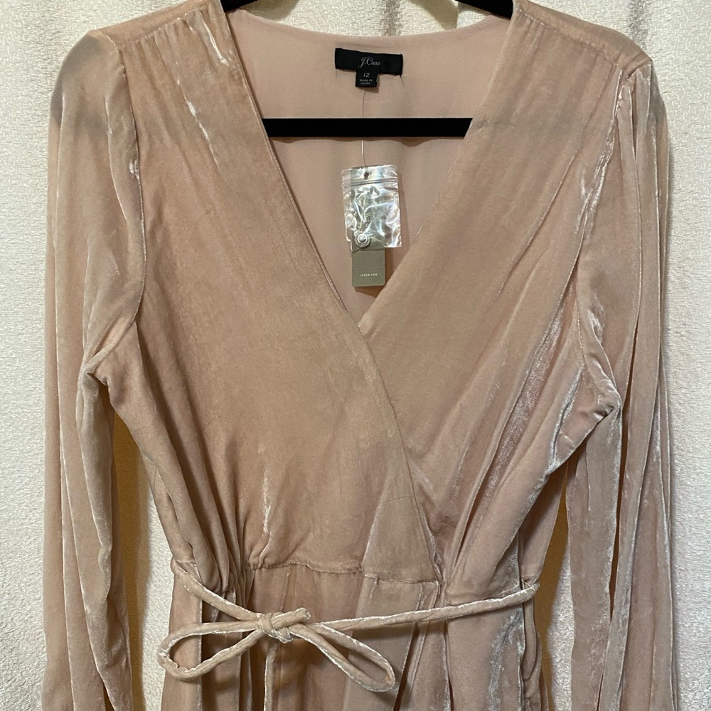 J Crew Velvet Faux wrap Top
